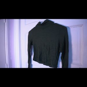 Forest green crop top